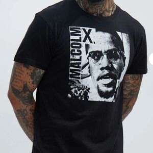 🖤 Malcolm X Monochrome Short Sleeve Tee Sz L 🖤